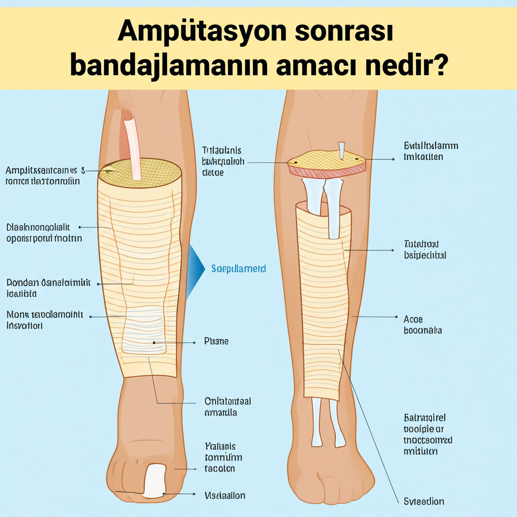 Ampütasyon sonrası bandajlamanın amacı nedir?