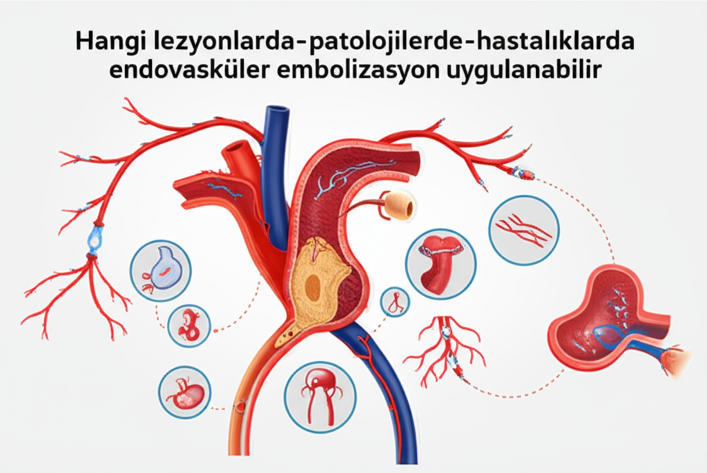 Hangi lezyonlarda-patolojilerde-hastalıklarda endovasküler embolizasyon uygulanabilir?