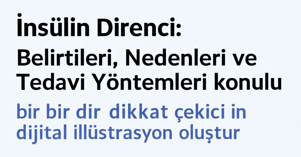 İnsülin Direnci: Belirtileri, Nedenleri ve Tedavi Yöntemleri