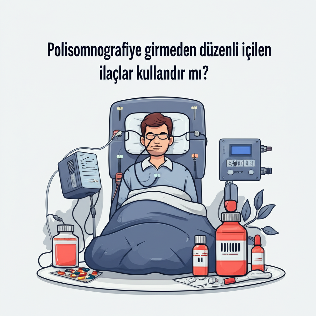 Polisomnografiye girmeden düzenli içilen ilaçlar kullanılır mı?