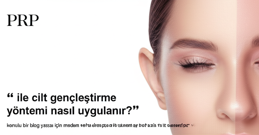 PRP ile cilt gençleştirme yöntemi nasıl uygulanır?