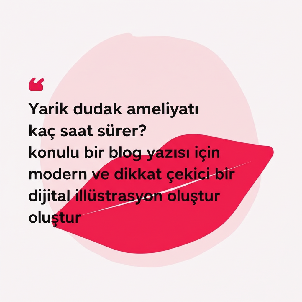 Yarık dudak ameliyatı kaç saat sürer?